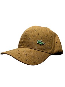 Boné inspirado na Lacoste ancora(logo ao lado)-marrom