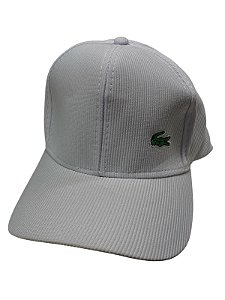 Boné inspirado na Lacoste Canelado(logo ao lado)-BRANCO