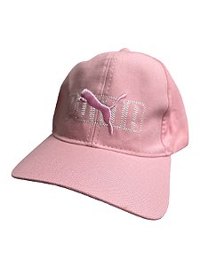 Boné inspirado na Puma (logo branca com símbolo)- Rosa