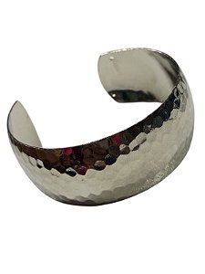 Pulseira Texturizada Folheada a Prata