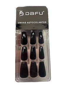 UNHA POSTIÇA PRETA - PT02 - DAFU(24 UNIDADES)