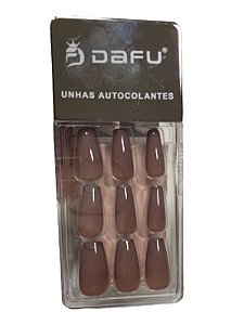 UNHA POSTIÇA MARROM CLARA- PT09 - DAFU(24 UNIDADES)