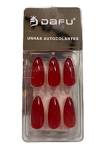 UNHA POSTIÇA VERMELHA- PT22 - DAFU(24 UNIDADES)