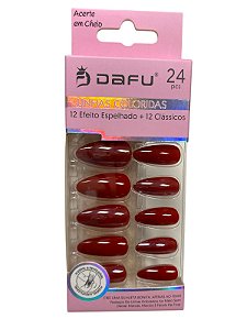 UNHA POSTIÇA -VERMELHA- UV24-7- DAFU(CAIXA ROSA)