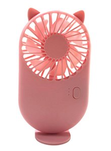Mini Ventilador Portátil Rosa Orelhinha