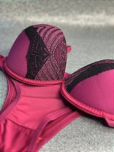 Conjunto de Lingerie |ROSA COM PRETO