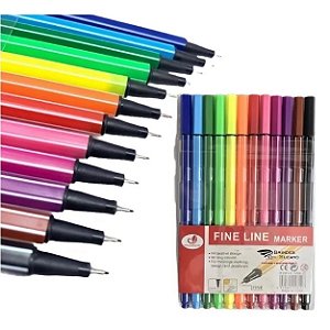 Kit de Caneta Fine Line - 12 Cores