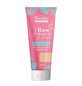 Base Vegana Alta Cobertura Cor 6 - Face Beautiful