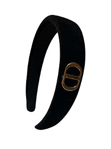 Diadema Veludo Preto 2