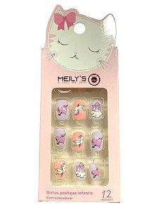 Unha postiça infantil (unicórnio)- Caixa Rosa | Meily’s
