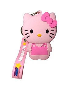 PORTA MOEDAS COM CHAVEIRO - HELLO KITTY TODA ROSA