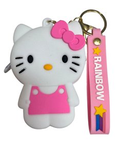 PORTA MOEDAS COM CHAVEIRO - HELLO KITTY ROSA