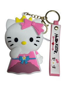 PORTA MOEDAS COM CHAVEIRO - HELLO KITTY VESTIDO ROSA