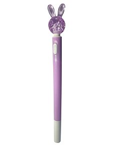 Caneta Escolar Com Led- Coelho| LILAS
