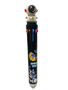 Caneta Escolar 10 Cores -Astronauta | Preto