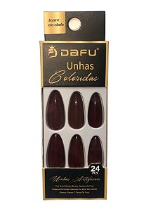 Unha Amendoada VERMELHO V4 (Caixa preta) - DAFU
