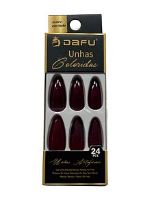 Unha Amendoada VERMELHO V5  (Caixa preta) - DAFU