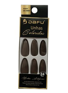 Unha Amendoada MARROM ESCURO (Caixa preta) - DAFU