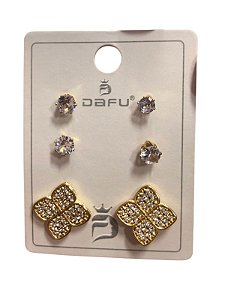 TRIO DE BRINCO JN 4 - DOURADO