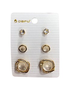 TRIO DE BRINCO W3 - DOURADO