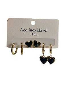KIT DE BRINCO AB 5 - DOURADO(PRETO)
