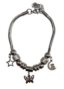 Pulseira Inspiração Pandora - PRATA| V12