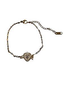 Pulseira  - Dourada Com Coração| X1