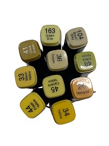 KIT DE CANETINHA TOUCH - TONS DE AMARELO
