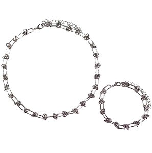 Conjunto Folheado Prata - AM13