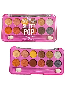 Paleta de Sombras - Sweet Pop | Cor A (Com Pincel)- Jasmyne