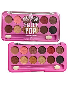Paleta de Sombras - Sweet Pop | Cor B (Com Pincel)- Jasmyne