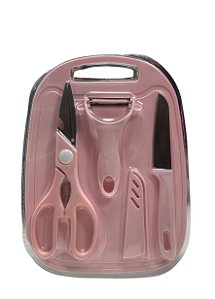 KIT DE FACA REDONDO - ROSA