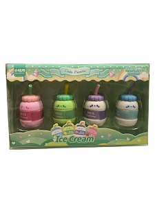 Kit de Borracha Escolar Ice Cream 4 unidades - Milk
