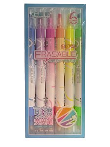KIT DE MARCA TEXTO 6 UNIDADES APAGÁVEL - NO908