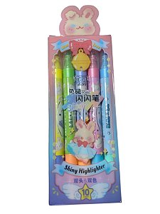 Kit de Marca Texto - 5 Unidades | Com Duas Pontas - NO977