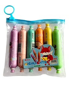 Kit Marca Texto Duplo 6 Unidades - DL-102