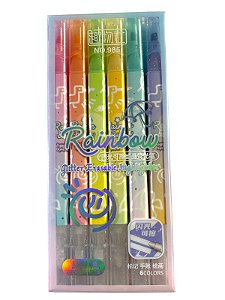 KIT DE MARCA TEXTO APAGÁVEL RAINBOW - 6 UNIDADES NO985