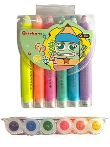 Kit de Marca Texto + Carimbo 6 unidades - Q-116