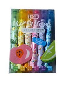 Kit de Marca Texto e Carimbo - 6 Unidades | Frutas No.932