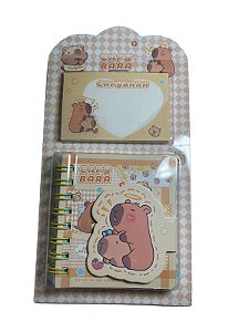 Mini Caderno com Post-it - Amarelo