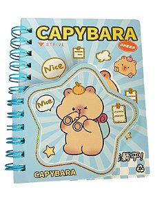 Mini caderno capivara com binóculo