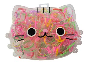 Liguinhas Gatinho - Tons Neon com Transparente