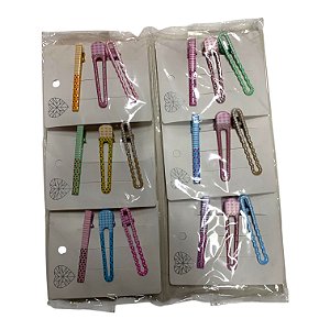 Pacote com 12 Cartelas de Presilhas - M11