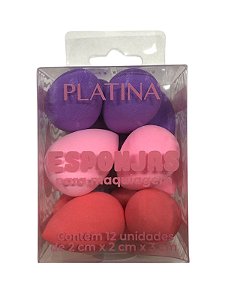 Caixinha Com 12 Mini Esponjas - Platina