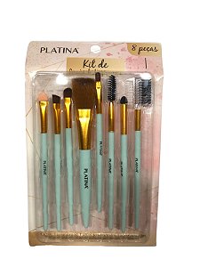 Kit de Pincel 8 Peças Verde - Platina