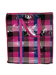 Sacola de Compras - Quadriculado Rosa