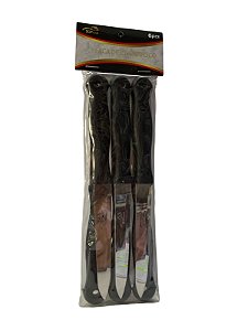 Kit Faca Churrasco - 6 Peças PRETO