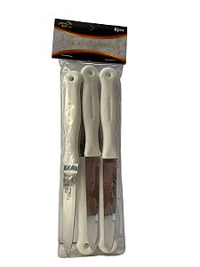 Kit Faca Churrasco - 6 Peças BRANCO
