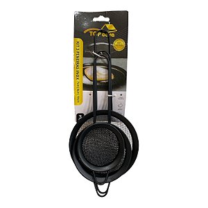 Kit 3 Peneiras Inox - Preta