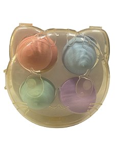 Caixa com 4 Esponjas | Gatinho - Cores Aleatórias